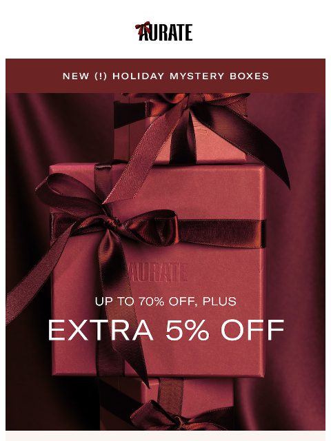auratenewyork newsletter: UP TO 70% OFF + EXTRA 5% OFF
