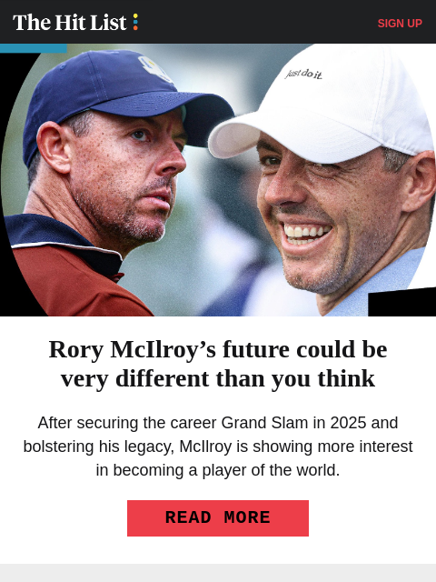 golfdigest newsletter: What's next for Rory McIlroy