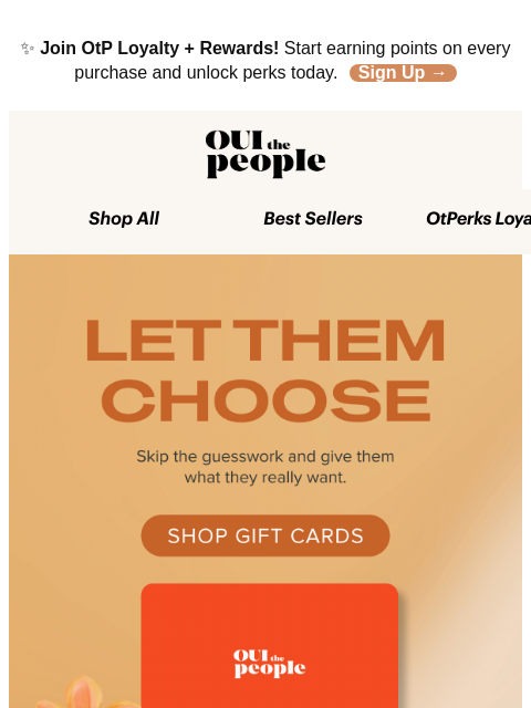 ouithepeople newsletter: Not Sure What to Gift? Start Here 🧡