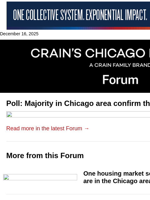 crainalerts newsletter: New poll finds housing crisis a top concern