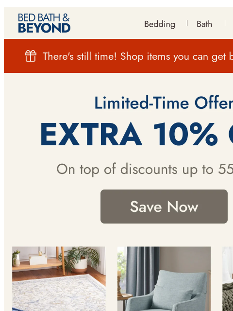 bedbathandbeyond newsletter: Extra 10% off our favorite finds 🔥