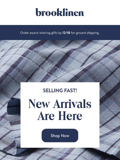 brooklinen newsletter: NEW Sheets are here!