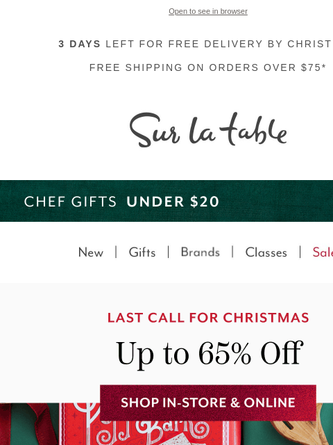 surlatable newsletter: 🎄Final Days for Christmas Delivery