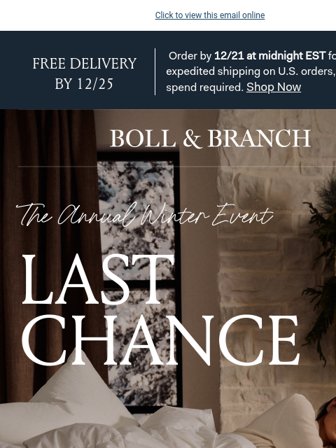 Save with no minimum required Click to view this email online FREE DELIVERY BY 12/25 Order by 12/21 at midnight EST for free expedited shipping on US orders, no min. spend required. Shop Now BOLL &