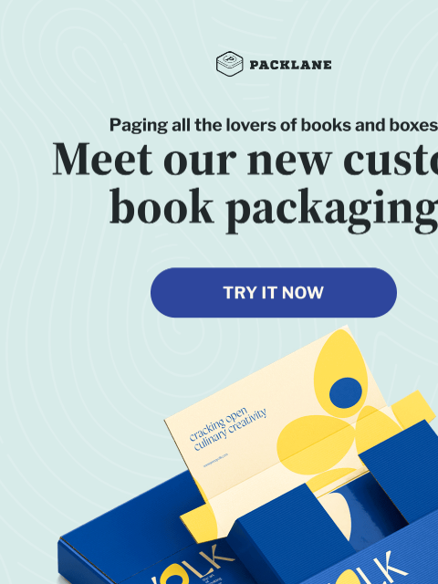 Make your gifts unforgettable with the perfect book packaging choice! Packlane Logo Paging all the lovers of books and boxes | Meet our new custom book packaging | Try it now Paging all the lovers of