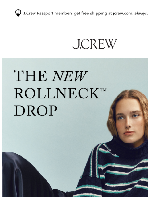 jcrew newsletter: BACK IN STOCK: our best-selling Rollneck