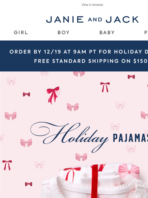 janieandjack newsletter: If you love holiday PJs...