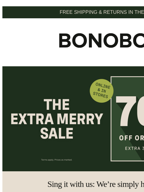 bonobos newsletter: The Procrastinator’s Favorite Sale