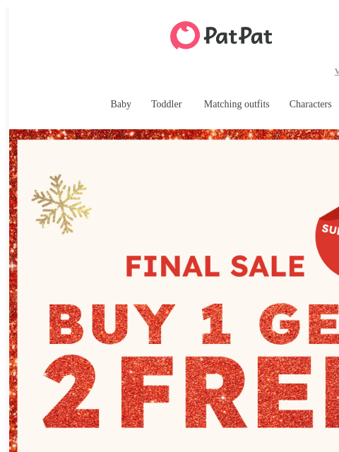 patpat newsletter: 🎄 Buy 1 Get 2 FREE — Our Biggest Christmas Offer!...