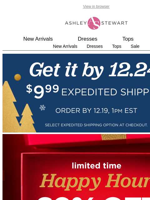 ashleystewart newsletter: 📢60% off SITEWIDE Happy Hour Ends Tonight📢