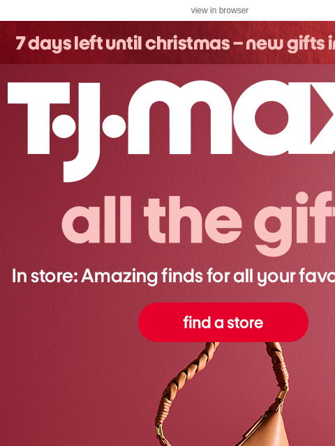tjmaxx newsletter: All kinds of gifts in store ❤️