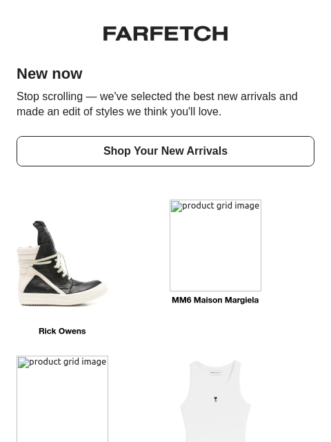 farfetch newsletter: New in, edited for you
