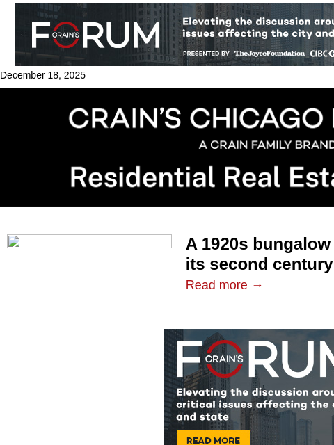 crainalerts newsletter: Evanston bungalow built in 1920s hits the market