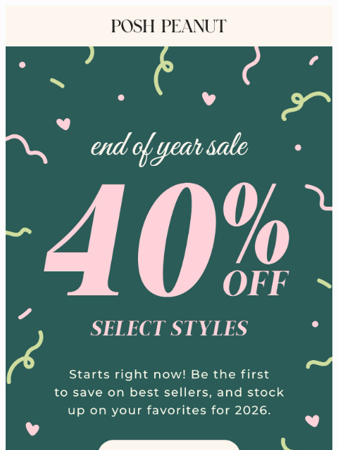 poshpeanut newsletter: 🎊 End of Year Sale Starts NOW!