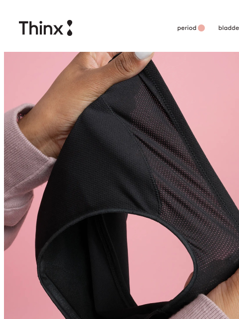 shethinx newsletter: Absorbent, active & on sale