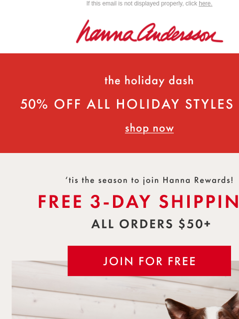 hannaandersson newsletter: MEMBER PERK: FREE 3-Day Shipping