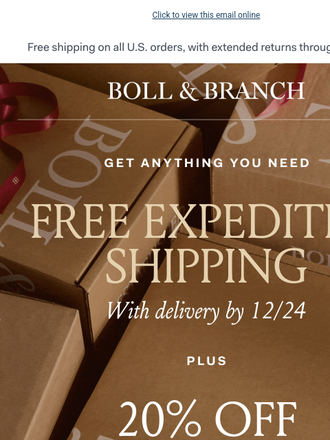 bollandbranch newsletter: Just in: FREE Dream Robe (& 20% off your order!)