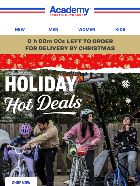 academy newsletter: Finish Your List with DEALS on Shoes, Fleece + Mor...