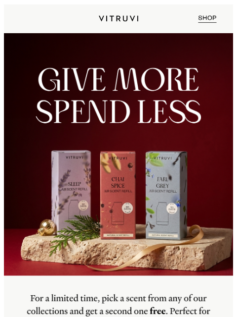 vitruvi newsletter: On Now: Buy One Scent, Get One FREE 🌟