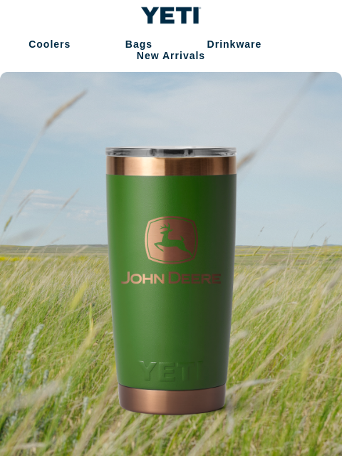 yeti newsletter: Limited Drop: The YETI® x John Deere Rambler® 20 o...