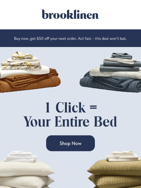 brooklinen newsletter: Gift the Best in Bed