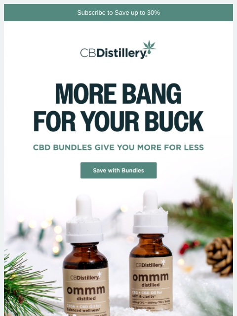 thecbdistillery newsletter: More Bang for Your Buck