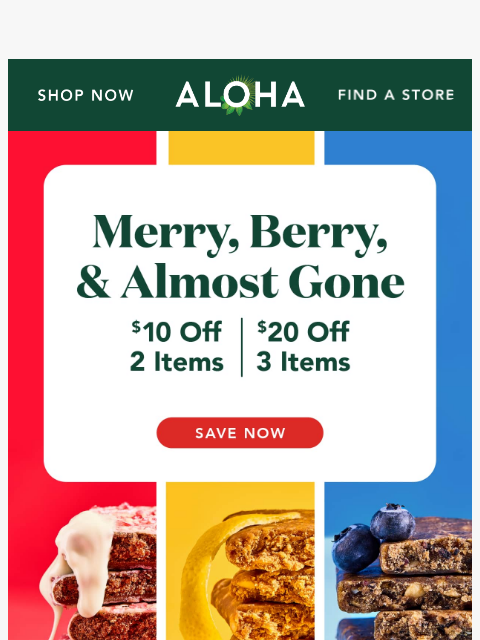 aloha newsletter: Healthy snacking, happy holidays 🥰
