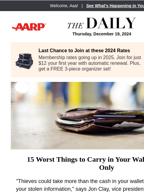 Plus, Sneaky Ways Retailers Get You to Spend More, Insider Secrets From an Airline Pilot, What Causes Unexplained Weight Gain? and More … ‌ ‌ ‌ ‌ ‌ ‌ ‌ ‌ ‌ ‌ ‌ ‌ ‌ ‌ ‌ ‌ ‌ ‌ ‌ ‌ ‌ ‌ ‌ ‌ ‌ ‌ ‌ ‌ ‌ ‌ ‌ ‌