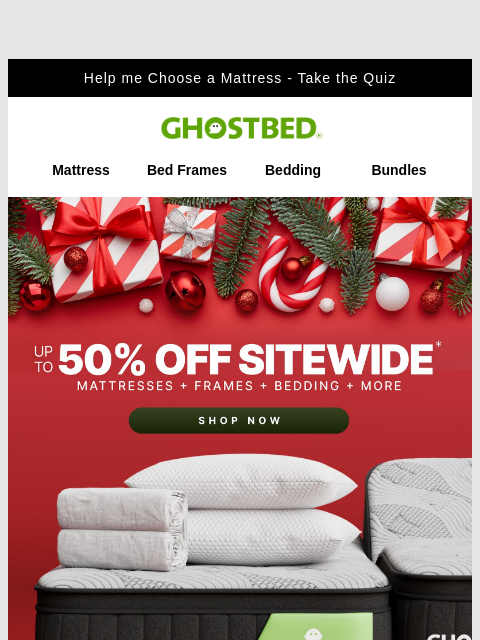 ghostbed newsletter: 🎁 Unwrap the Gift of Sleep