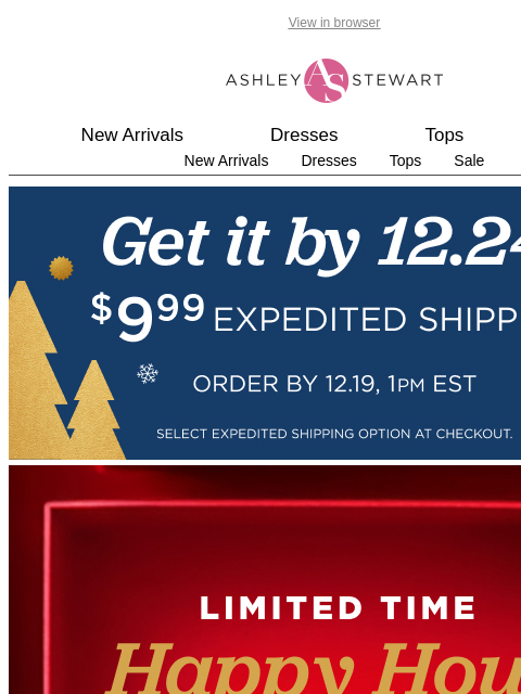 ashleystewart newsletter: FINAL HOURS⚠️60% off SITEWIDE HAPPY HOUR ends TONI...