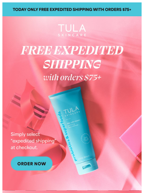 tula newsletter: One more day! Free expedited shipping