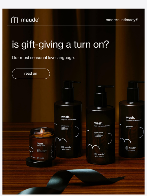 getmaude newsletter: is gift-giving a turn on?