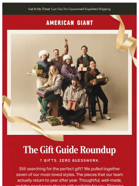 american-giant newsletter: The Gift Guide Round Up