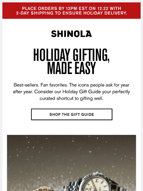 shinola newsletter: The Gifting Groove
