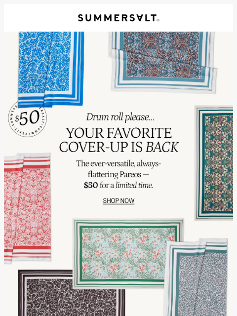 summersalt newsletter: This Best Seller Is Sooo Back