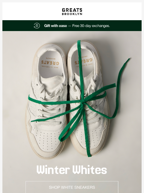 greatsbrand newsletter: Embrace the Chill: Winter Whites Await