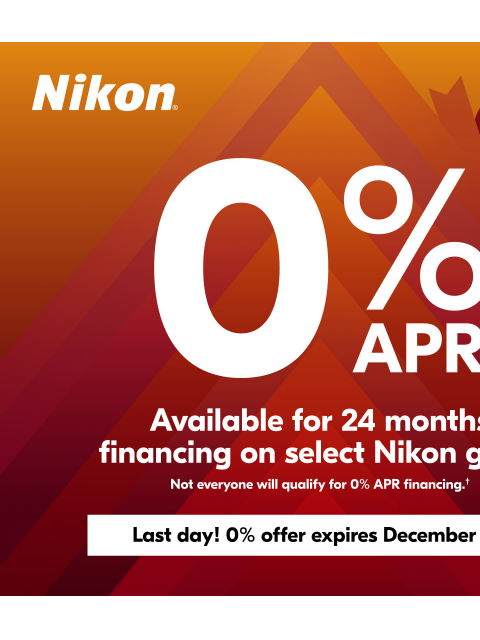nikon newsletter: 0% APR offer ends today!