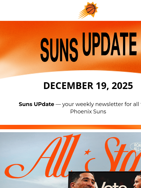 suns newsletter: Suns UPdate: Send Your Suns to 2026 All-Star!
