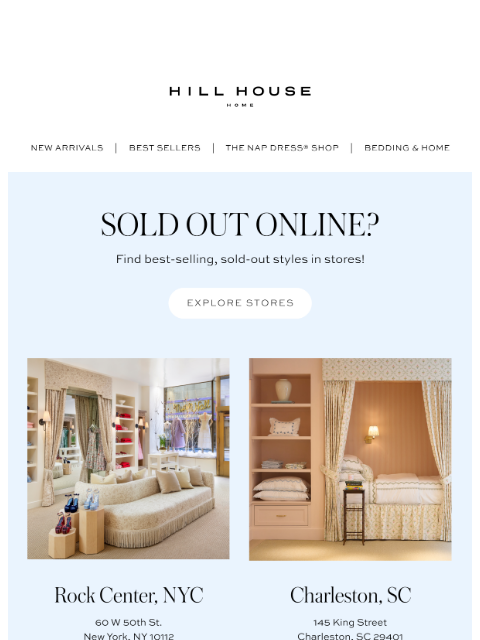 hillhousehome newsletter: Sold Out Outline?
