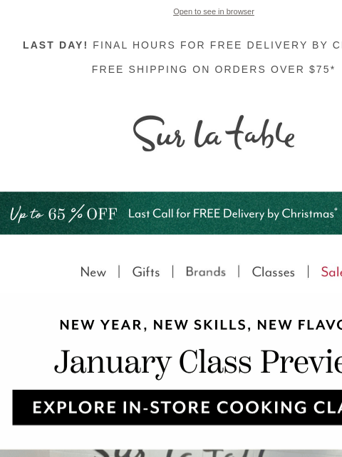 surlatable newsletter: Gifts For Your Fave Chef (& Classes to Match)