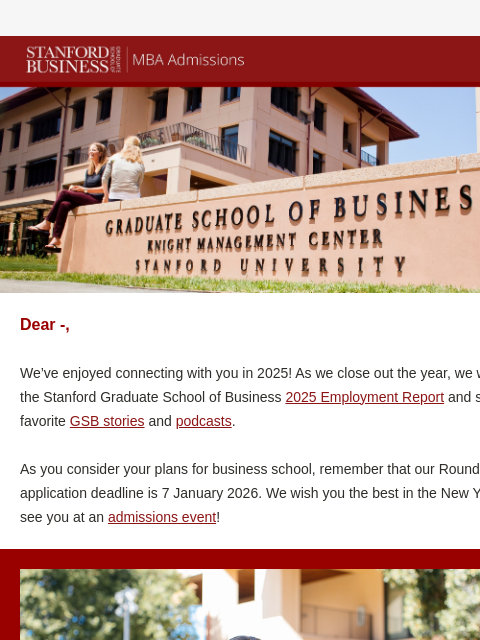 stanford newsletter: Around the GSB | December 2025