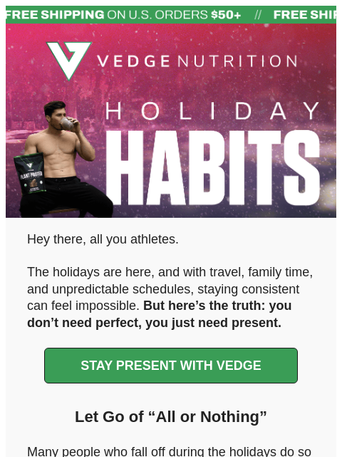 vedgenutrition newsletter: 🎄 Make the MOST of your Holidays