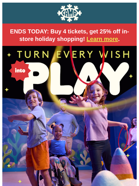 camp newsletter: This deal wraps up today 🎄🎁