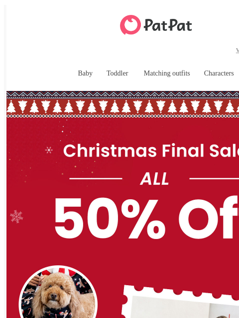 patpat newsletter: 🔔 Christmas EVERYTHING 50% OFF! 