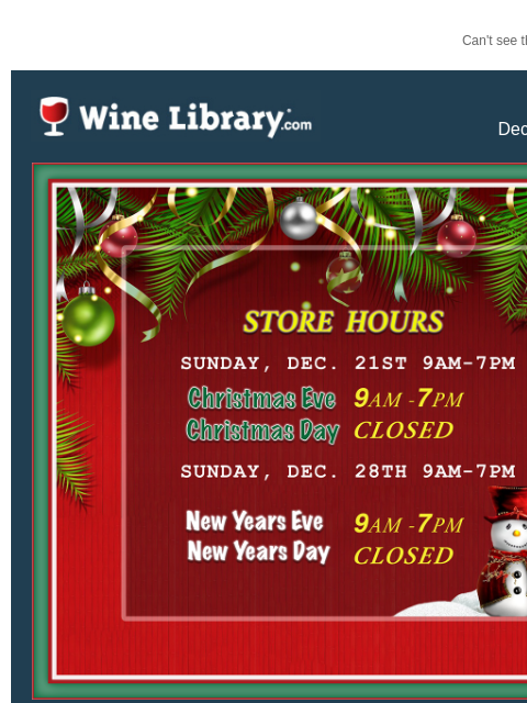 winelibrary newsletter: Last minute gift ideas inside! Our Top 5 Wine Deal...