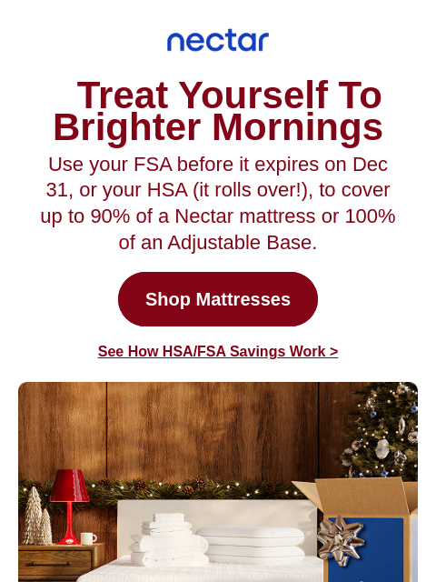 nectarsleep newsletter: 12/31 is coming, don’t miss brighter mornings ⏰