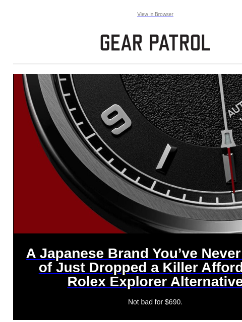 gearpatrol newsletter: A Little-Known Japanese Brand Puts Rolex Explorer ...