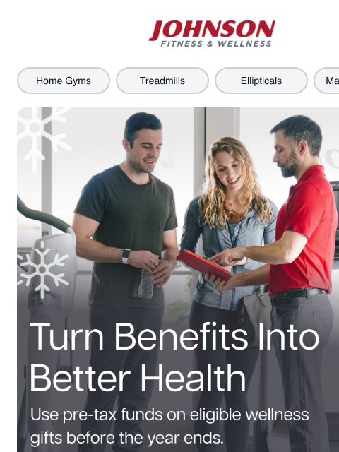 johnsonfit newsletter: Give Joy & Wellness This Holiday—Use Your Benefits