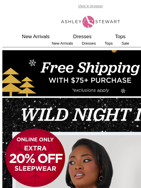 ashleystewart newsletter: The perfect PJs for a wild night in 🐆Extra 20% of...