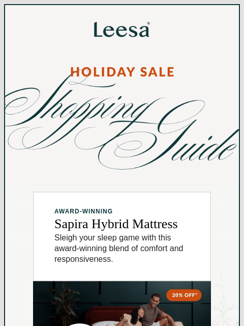 leesasleep newsletter: Your holiday sleep guide is here 🙌